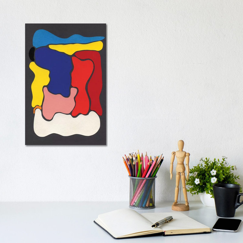 Coloured Forms On Grey, 30.48 cm H x 20.32 cm W x 1.905 cm D, Does Not Apply