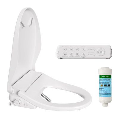 Smart Bidet Toilet Seat Adjustable Heated Seat With Water Temperature And Pressure Adjustment Portable Bidet With Automatic Nozzle Cleaning