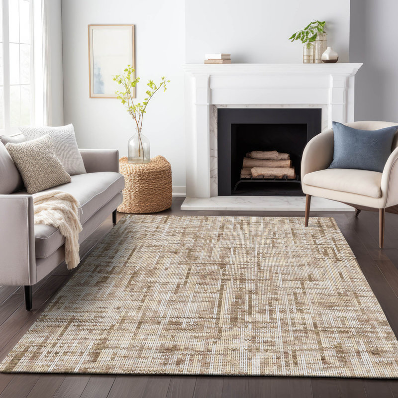 Machine Washable Indoor/Outdoor Colman ACN2130 Striped Rug, Rectangle 5' x 7'6"