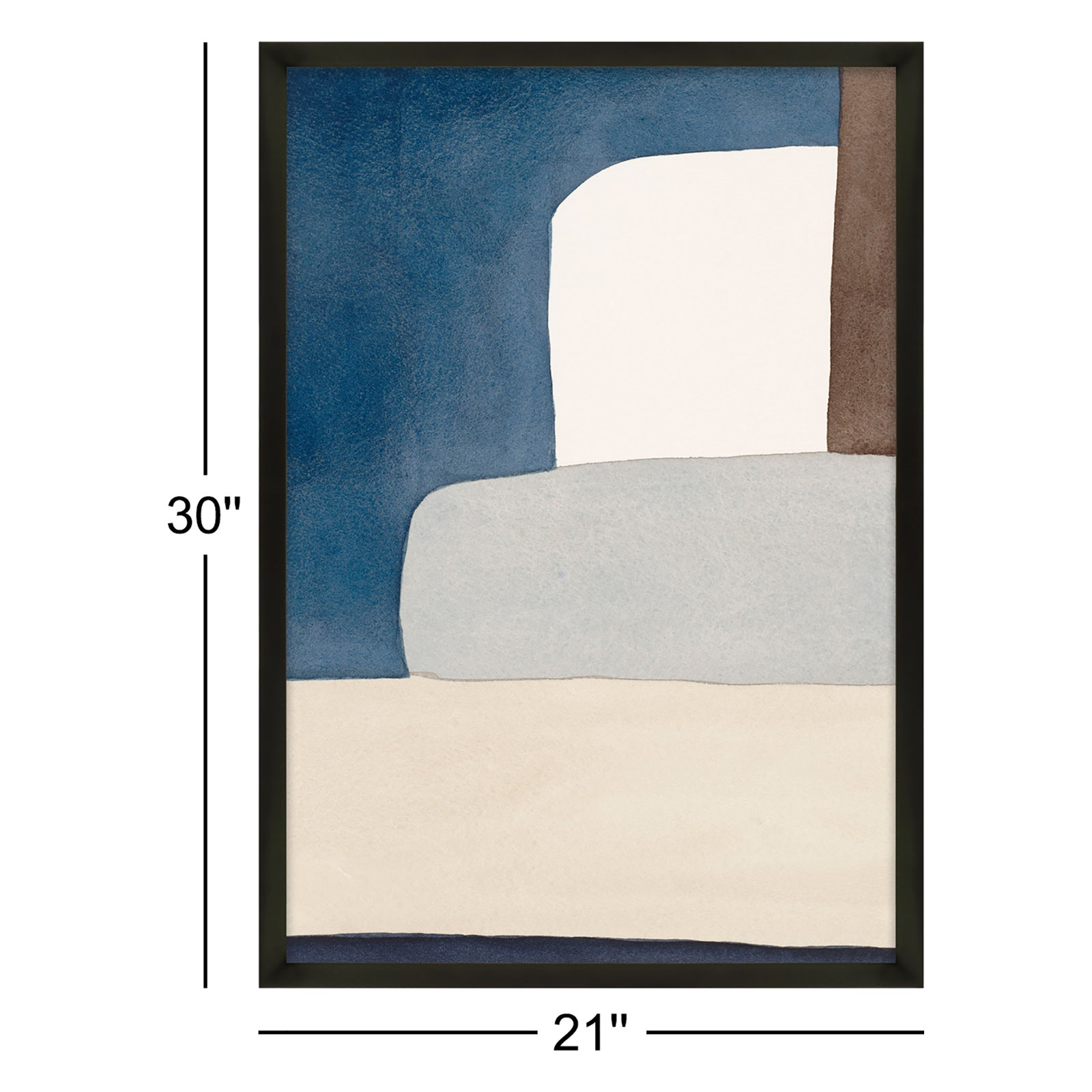 Distant Blue by Julia Balfour, Black, 21" W x 30" H