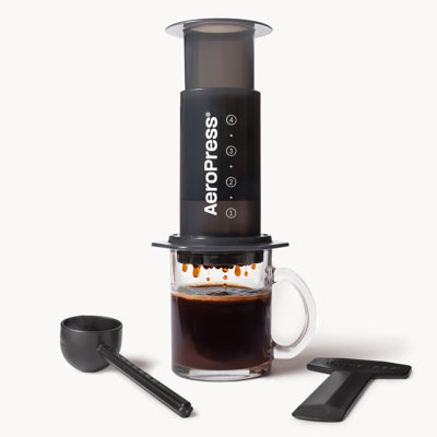 AeroPress Original Coffee Press: Manual Single Serve Coffee Maker, 8 oz Capacity, Includes Scoop & Paper Filters, Black | Target