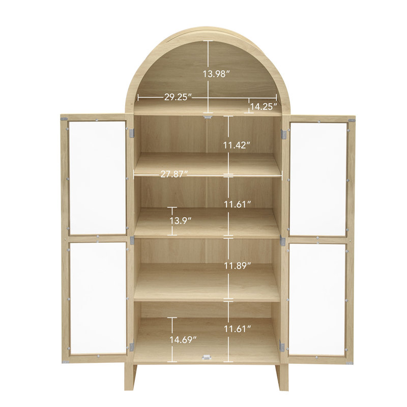 70.28" Tall Arched Kitchen Pantry