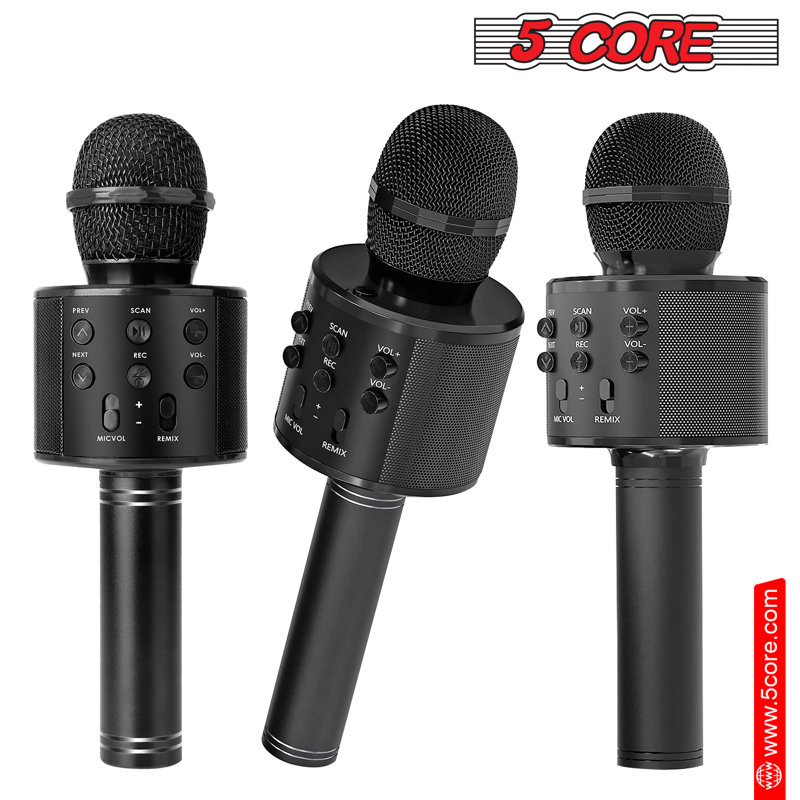 5 Core Bluetooth Wireless Karaoke Microphone All-in-One Portable Handheld Mic with Speaker Recorder Microfono Inalambrico