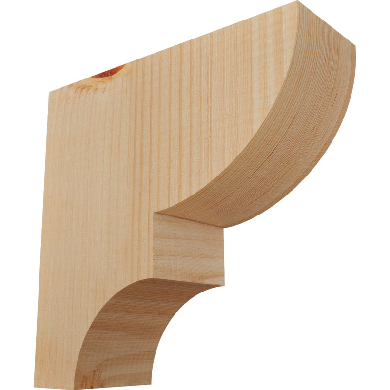 3 1/2"W x 10"D x 10"H Ridgewood Smooth Corbel, Douglas Fir, 10" H x 3.5" W x 10" D, Douglas Fir, Smooth
