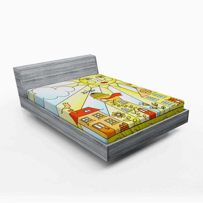 Garden Microfiber Fitted Sheet, Queen Fitted Sheet