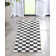 Kehr Geometric Machine Woven Polyester Area Rug in Black