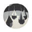 Ornements en cuir noir et blanc-119015135