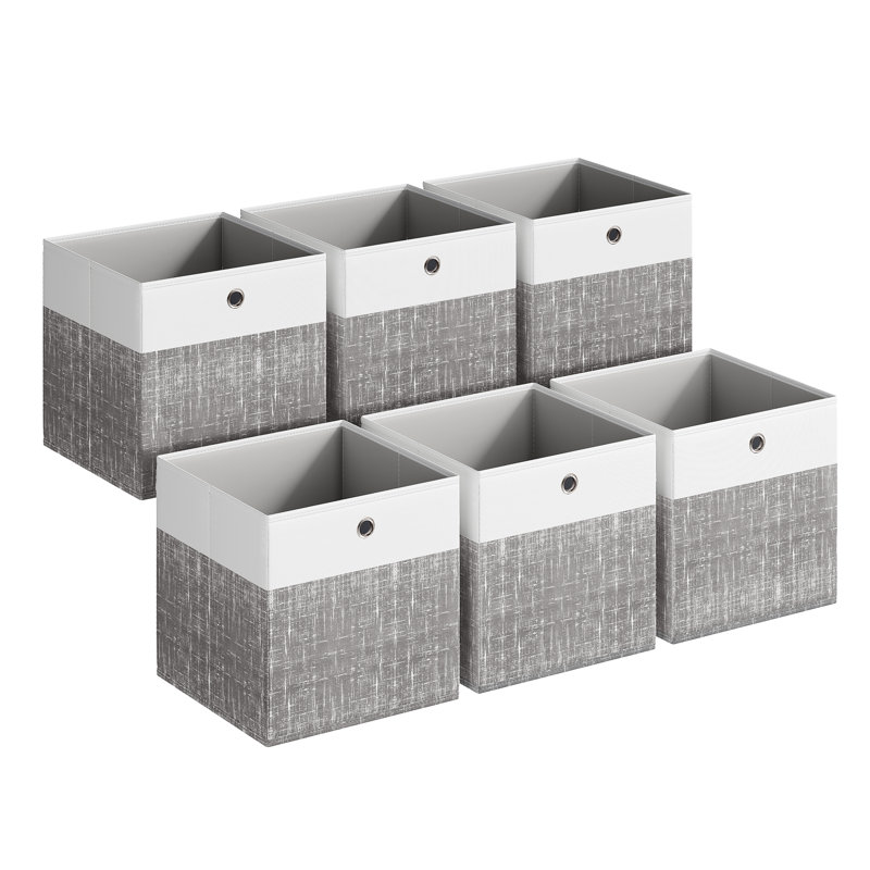 East Urban Home Storage Tub & Tote, White/Grey
