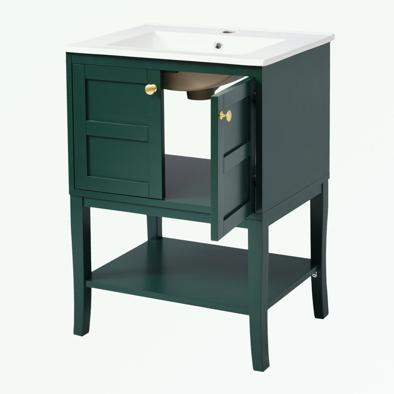 Stanely Solid Wood Freestanding Bathroom Cabinet