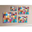 Wall Mounted bulletin board print decorative wall message pin boards home office corkboard Wood art cubes