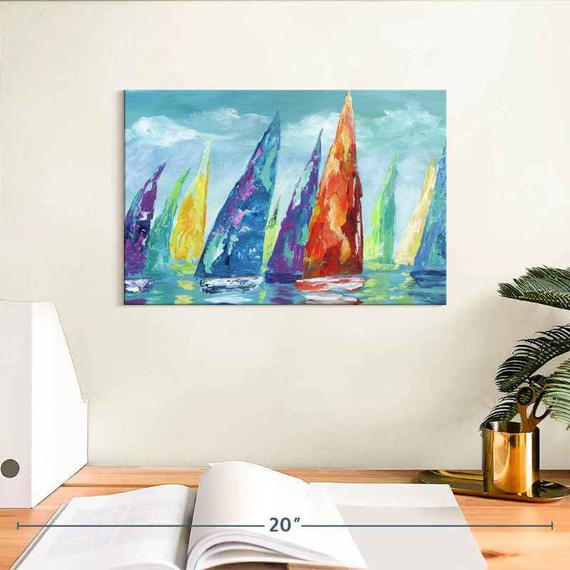 Mehar Fine Day Sailing II, 8" H x 12" W