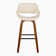 Fabrico 30" Fixed-Height Bar Stool With Bent Wood Legs And Square Footrest - Set Of 2