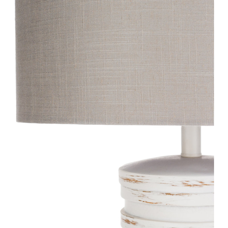 Frazier Resin Table Lamp, White Wash