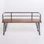 Banc de jardin en bois et métal de style rustique - 49,33 x 18,02 x 26,1 po, 26,85 lb, pour 48 x 18 x 26