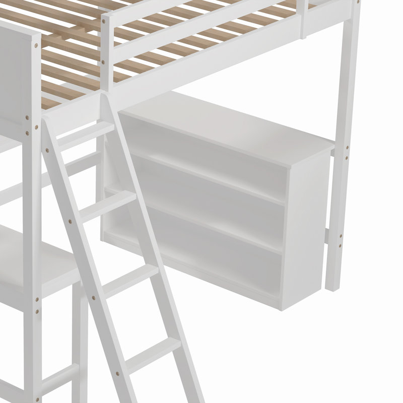 Giselly Kids Full Loft Bed, White