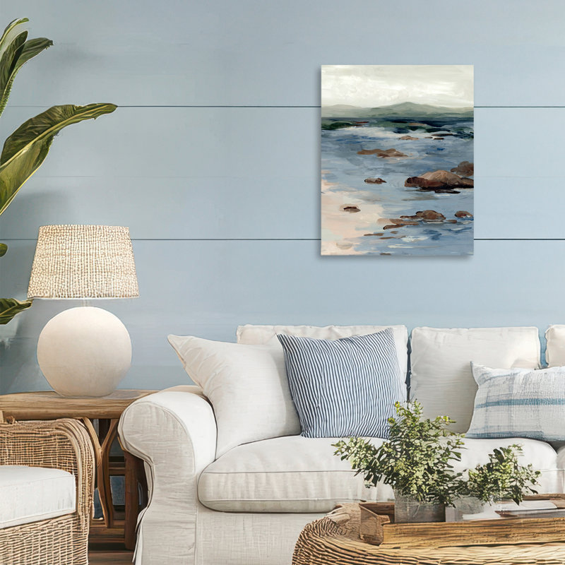 Toile abstraite «Crashing Tides» par Jacob Q, H 20 po x l 16 po