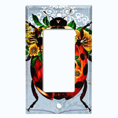 Patterned 1 - Gang Toggle Light Switch Standard Wall Plate