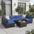 Blue Cushion/Black Frame