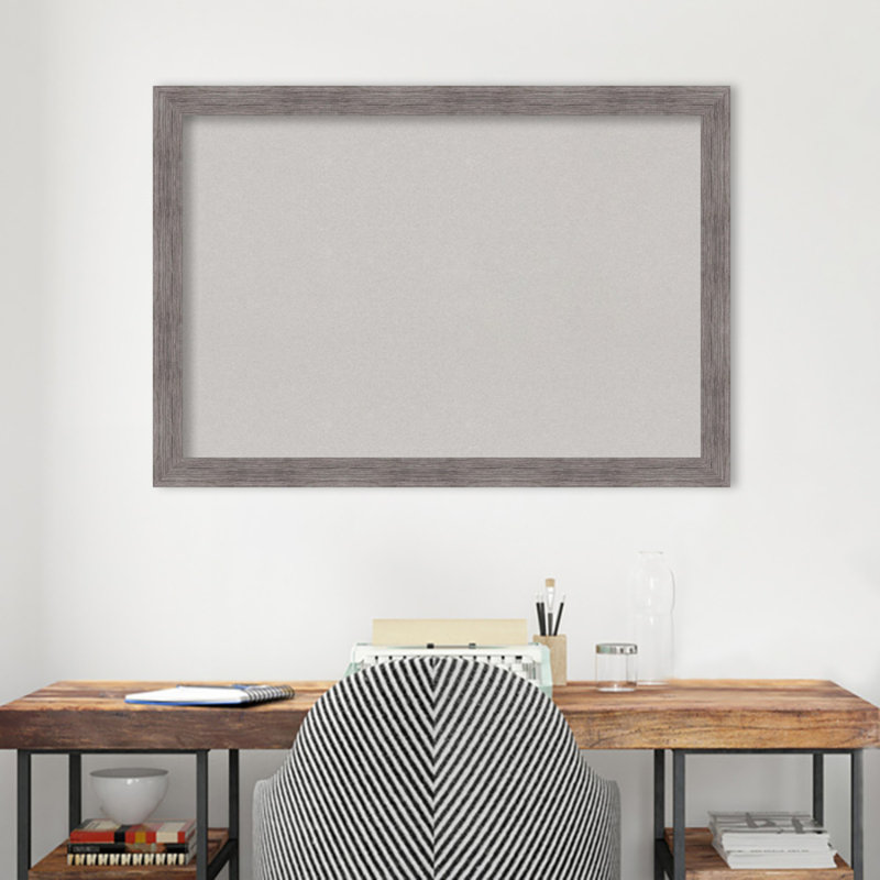 Petit tableau d'affichage mural en liège mural, 27 po x 39 po, Gris foncé