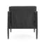 2 fauteuils club en aluminium noir pour décoration extérieure - look moderne, aluminium, coussins en mousse d'eau, assemblage inclus, structure robuste de 26,84 po de largeur, tissu