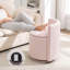 Fauteuil de coiffeuse avec rangement, fauteuil d'appoint pivotant à 360 ° avec dossier, tabouret de maquillage pour salon, chambre à coucher, sans assemblage, rose velours-157712025