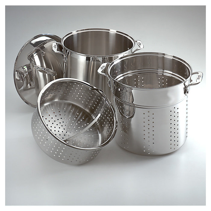  12 Qt Stainless Steel Clad Double Boiler: Large Double Boiler:  Home & Kitchen