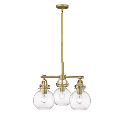 Luminaire suspendu sur tige 3 lumières Lantz