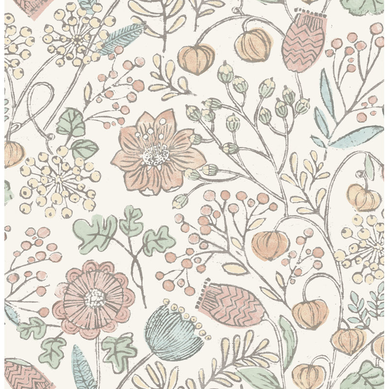 Accringt Peel & Stick Floral Roll