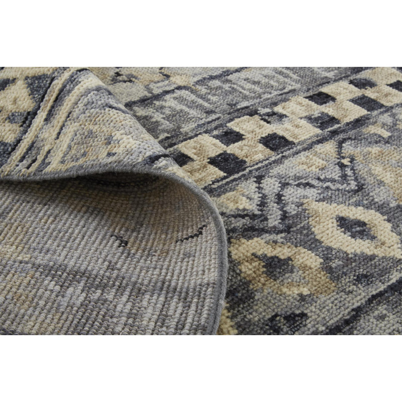 Javione Performance Hand Knotted Wool Geometric Indoor Rug, Rectangle 7'9" x 9'9"