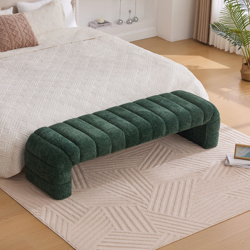 Banc de lit sans accoudoirs Modern, Vert
