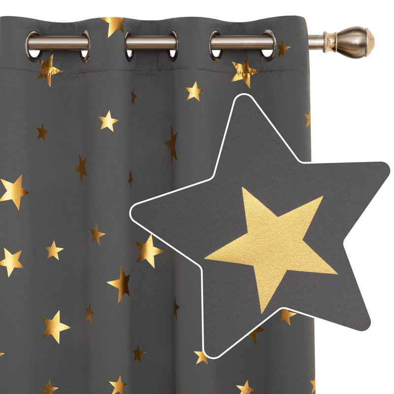 Aagoth Blackout Curtain Pair, 55cm Width x 175cm Drop