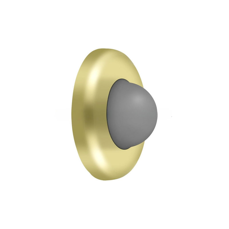 Door Stop, Polished Brass