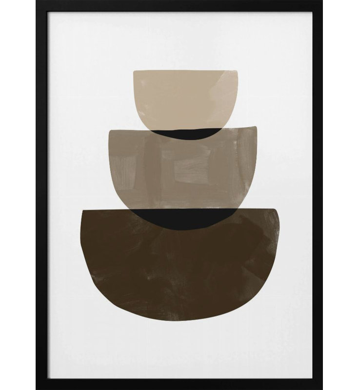 "Sapes of Abstract", art mural texturé encadré, Noir, noir, noir, noir, H 14 po x l 10 po