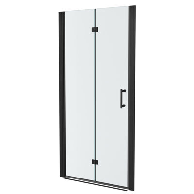 Porte de douche pliante sans cadre avec verre trempé l 34 po x H 72 po