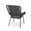 Chaise grise élégante avec structure en fer et coussin d'assise