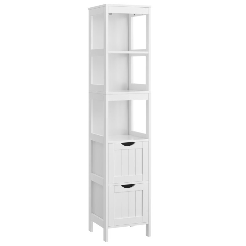 Armoire à linge autoportante Oxfordshire, Blanc, 55,9 po x l 12 po x P 12 po