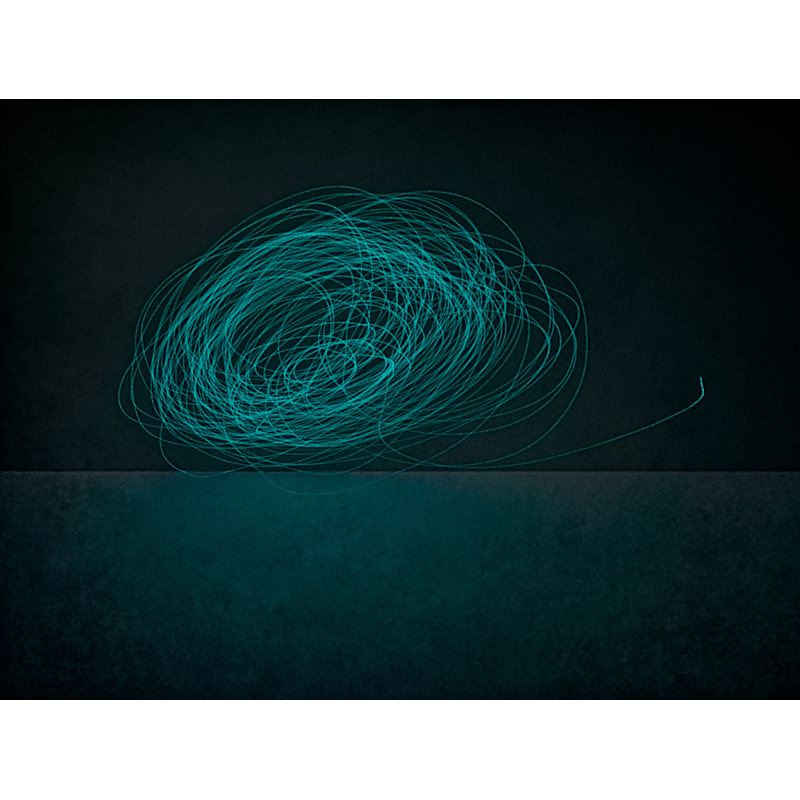 Dizzy Moon par Scott Norris, H 17,25 po x l 21,25 po x P 0,875 po