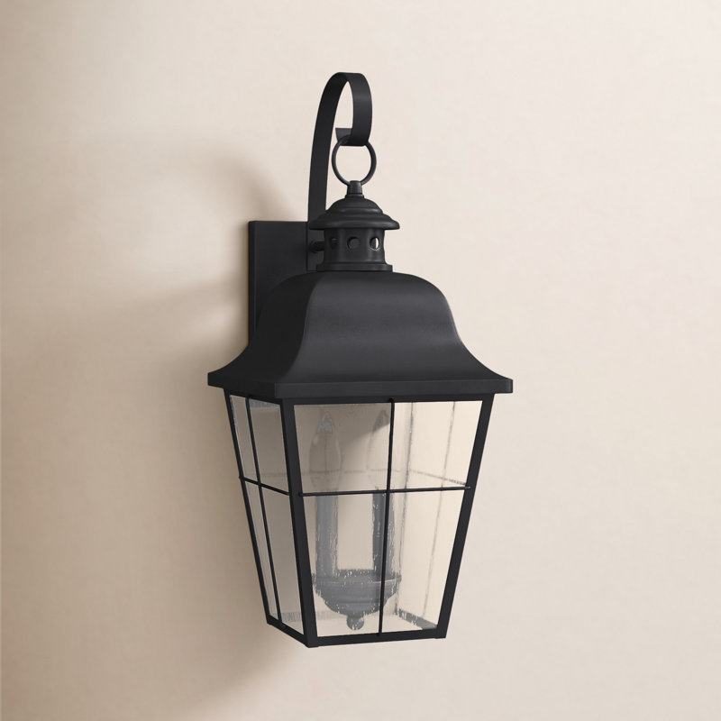 Merton Steel Wall Light, Mystic Black