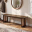 Banc de salle à manger en bois d'hévéa avec tressage en rotin synthétique - 150 cm (L) Banc d'intérieur