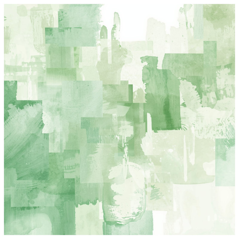 Green Abstract Blocks Comforter, Twin