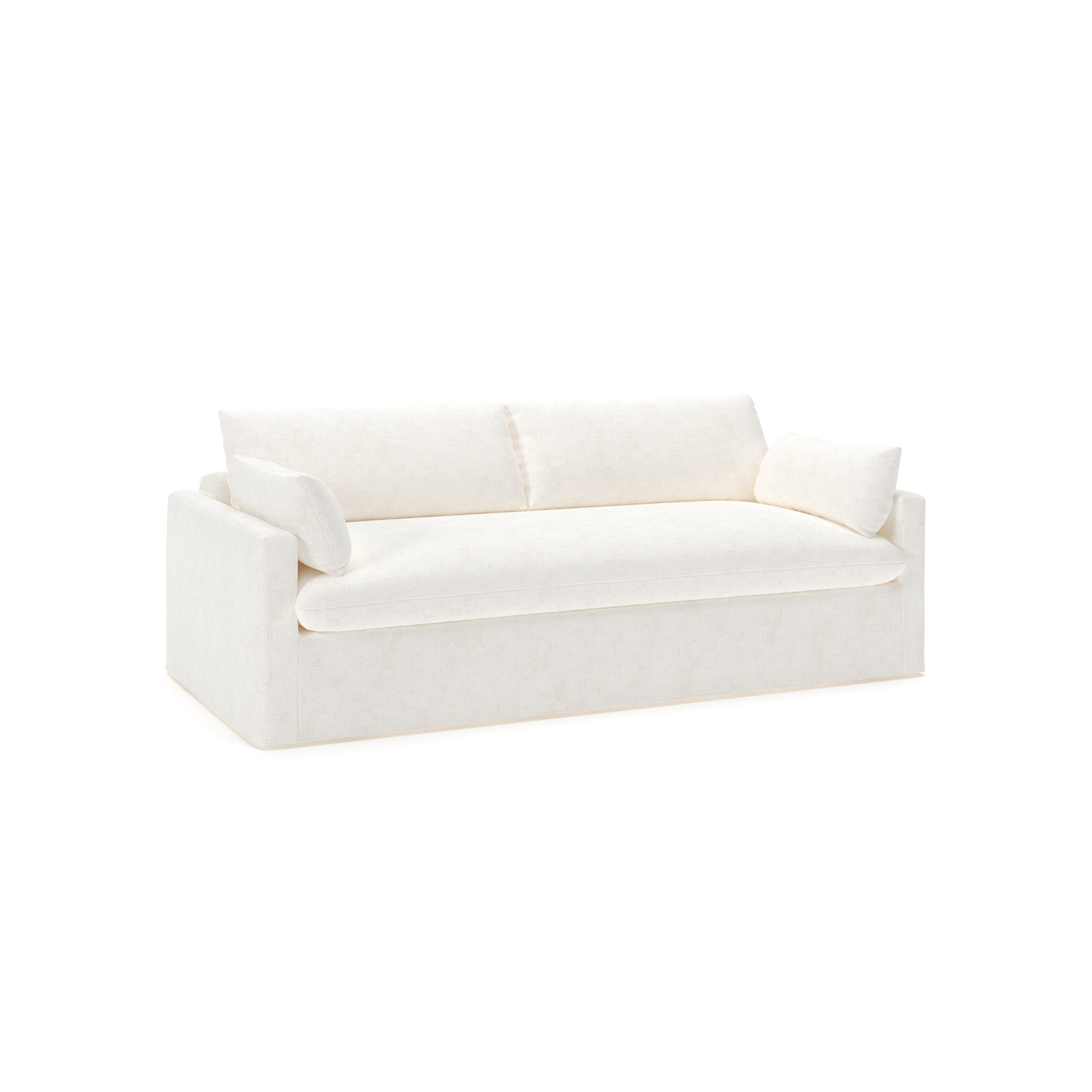 Luna 90'' Upholstered Sofa, Bevin Natural Linen Blend