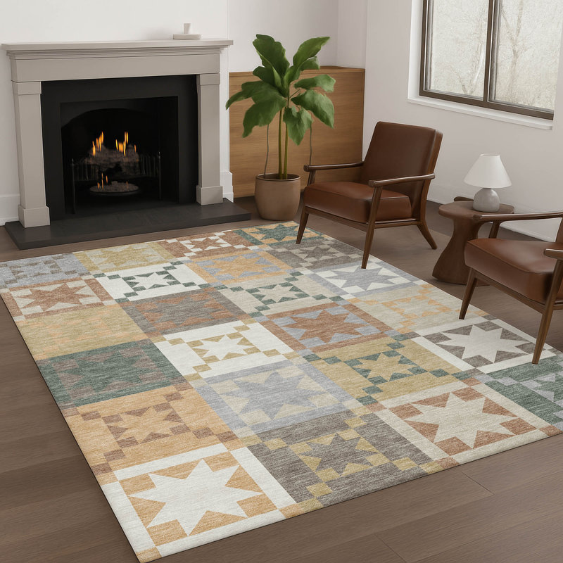 Tapis intérieur / extérieur lavable à la machine Chantille ACN2538, Ivoire ivoire, Rectangle 10 pi x 14 pi