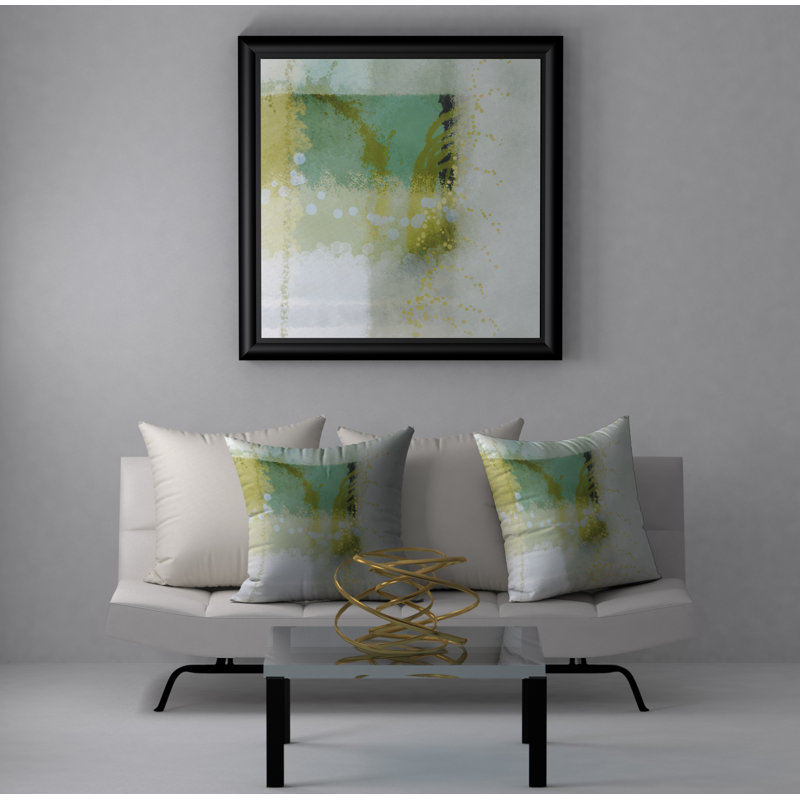 Chic Abstract Reversible Throw Pillow, 20" x 20"