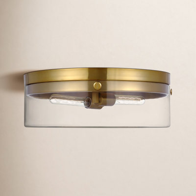 2 Light Glass Flush Mount