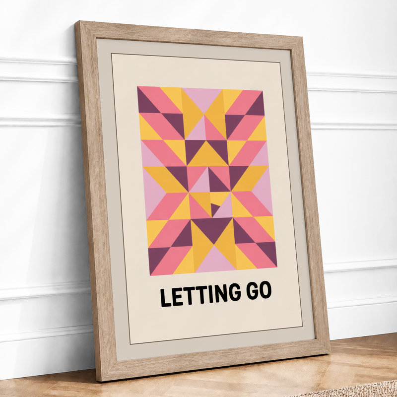 Letting Go Geometric - Print, A1 - 84.1 x 59.4 cm, Oak