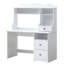 Bureau d'écriture blanc à 2 tiroirs (bureau)