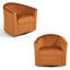 Upholstered Swivel Barrel Chair-1758226951