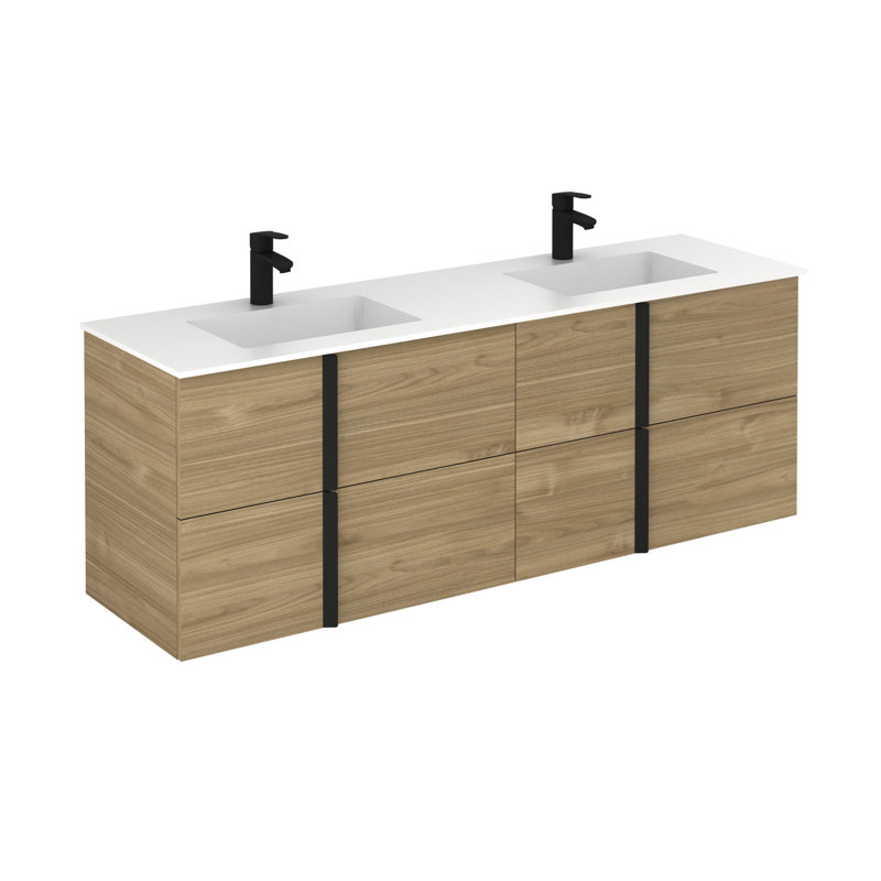 48'' Double Bathroom Vanity with Ceramic Top