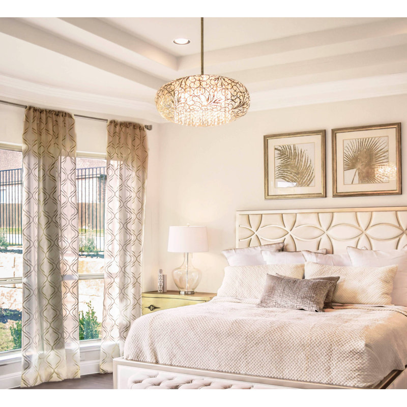 Trombley 9 - Light Golden Silver Unique/Statement Pendant