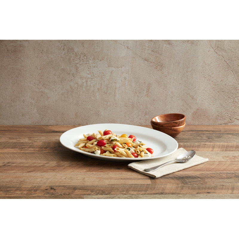 Plat de service ovale blanc Fitz and Floyd Everyday